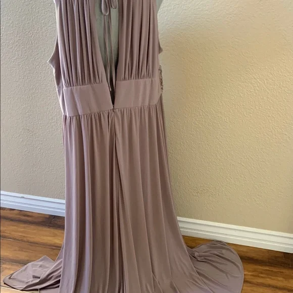 R&M Richards Taupe Formal Dress - Picture 3 of 6